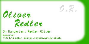 oliver redler business card